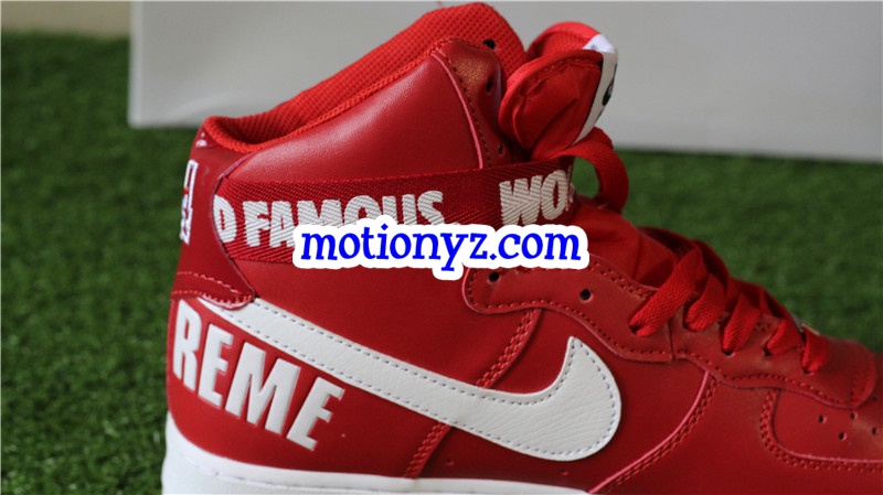 Supreme x Authentic Nike Air Force 1 High Supreme SP Red